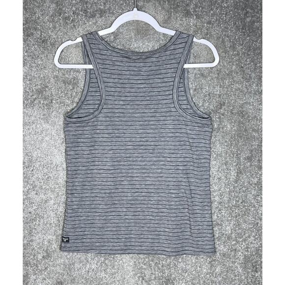 Toad & Co Swifty Tank Top Womens Size Small Gray Striped Scoop Neck Stretch - Picture 2 of 8